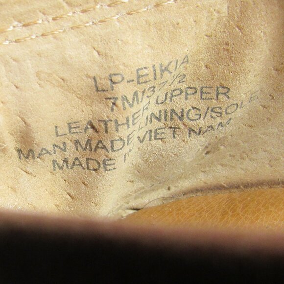 LUCKY BRAND EMMIE BWN LEATHER BALLET FLATS GENUINE LEATHER ZIP BACK - Picture 9 of 9